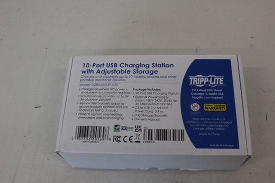 Picture of Tripp Lite 10 Port USB Charging Station with Adjustable Storage | U280-010-ST-CEE | UNPACKED, SCRATCHED