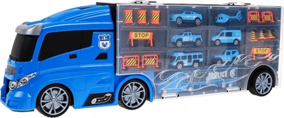 Изображение Triton Ciarówka policyjna 2w1 dla dzieci 3+ Schowek na resorówki + Zjedalnia dla autek