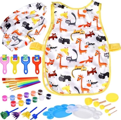 Изображение Triton Fartuszek do malowania 27 el. farby pdzle ZA4422