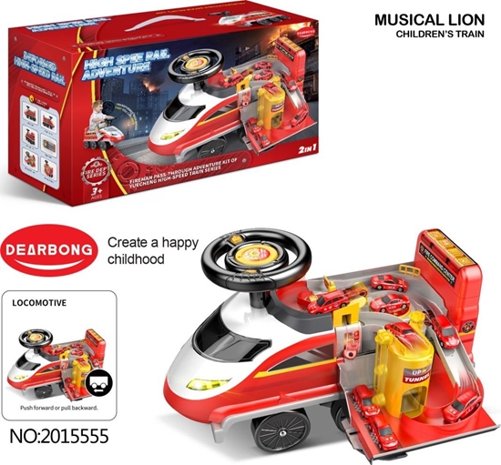 Изображение Triton Interkatywny Jedzik 2w1 Stra Poarna dla dzieci 3+ Dwiki wiata + Parking straacki + 4 Resoraki + Ruchome elementy