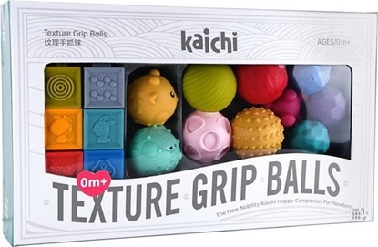 Attēls no Triton Zestaw Sensoryczny z Pianki dla dzieci 6m+ Piki + Klocki + Zwierztka 16 el.