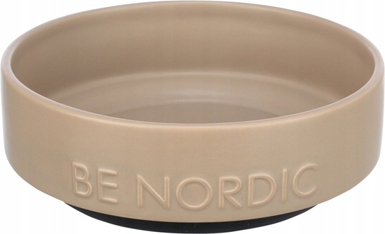 Picture of Trixie BE NORDIC bowl, ceramic/rubber, 1.2 l/ø 18 cm, taupe