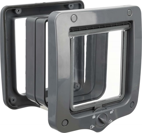 Picture of Trixie Drzwiczki dla kota z 4 formami zamknicia, 2 tunele, szare