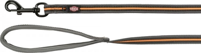 Picture of Trixie Fusion Tracking, smycz, dla psa, grafit/papaja, tama parciana, MXL: 15 m/17 mm, gumowana