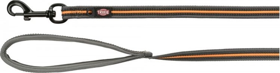Picture of Trixie Fusion Tracking, smycz, dla psa, grafit/papaja, tama parciana, MXL: 15 m/17 mm, gumowana