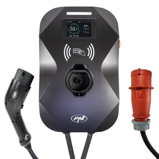 Picture of Trīsfāžu uzlāde, 22kW elektriskajām automašīnām, 32A/16A/13A/10A , IP55, Mob. app + RFID karte