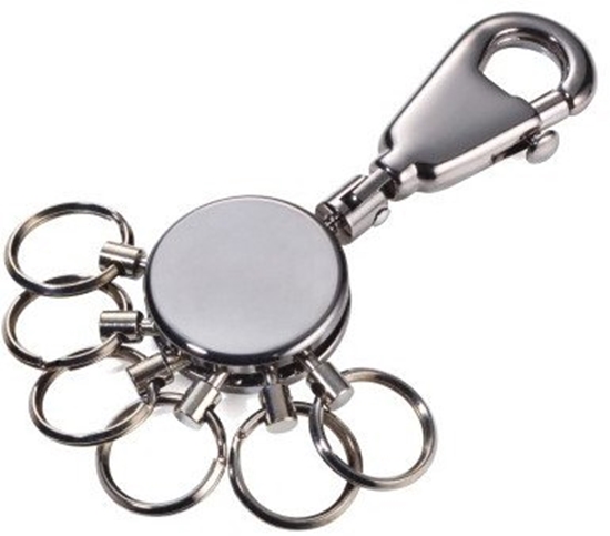 Picture of TROIKA Schlüsselanhänger PATENT black chrome