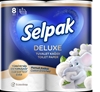 Изображение Tualetes papīrs SELPAK Deluxe Cotton, 3 slāņi, 15.6m, 130 loksnes, 8 ruļļi