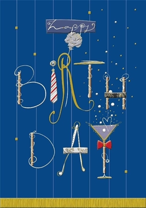 Picture of Turnowsky Karnet B6 + koperta MO4891 Urodziny Niebieskie