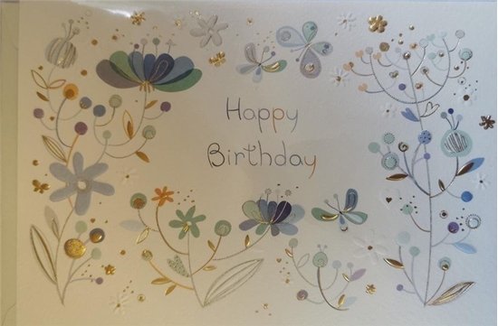 Picture of Turnowsky Karnet B6 + koperta MO8012B1-1 Niebieskie kwiatki