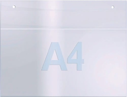 Picture of Twinco Uchwyt nacienny na prospekty DIN A4 poziomo akryl przezroczysty