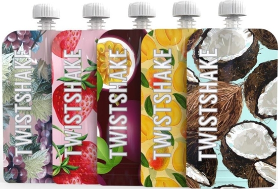 Picture of Twistshake Twistshake Wielorazowe saszetki na pokarm 220 ml - 5 sztuk