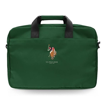 Изображение U.S. Polo PU US Polo Assn. bag for a 16" laptop - green