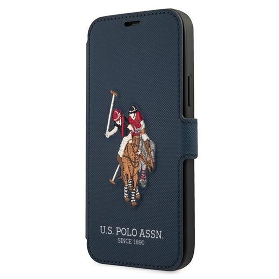 Picture of U.S. Polo PU US Polo USFLBKP12LPUGFLNV iPhone 12 Pro Max 6,7" granatowy/navy book Polo Embroidery Collection