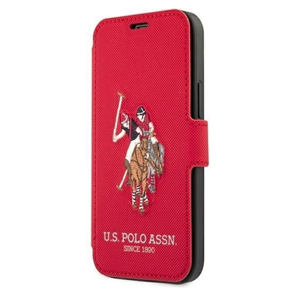Attēls no U.S. Polo PU US Polo USFLBKP12MPUGFLRE iPhone 12/12 Pro 6,1" czerwony/red book Polo Embroidery Collection