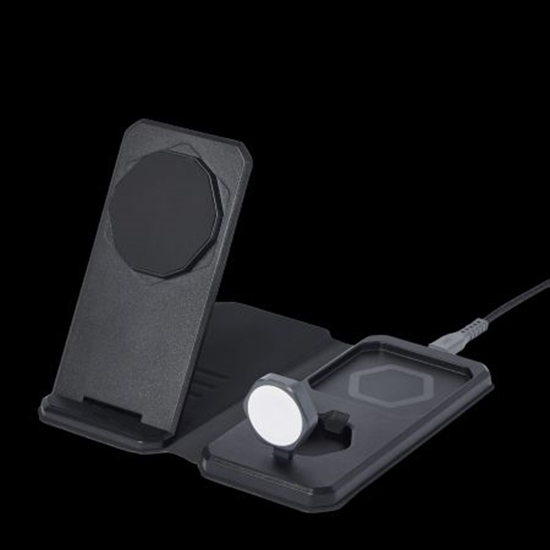 Picture of UAG UAG 3in1 Travel Charger 15W Wireless Charger with MagSafe + Cable + Organizer - Black