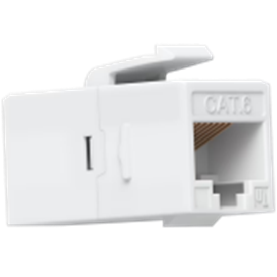 Picture of UBIQUITI CAT6 KEYSTONE COUPLER, 12-PACK. PASS-THROUGH CAT6 KEYSTONE COUPLER FOR CONNECTING PRE-TERMINATED ETHERNET CABLES SEAMLESSLY