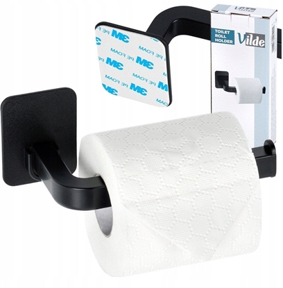 Attēls no Uchwyt na papier toaletowy czarny 16,5 cm