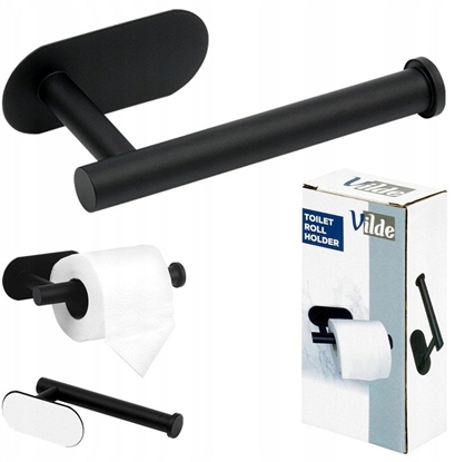 Attēls no Uchwyt na papier toaletowy stalowy czarny