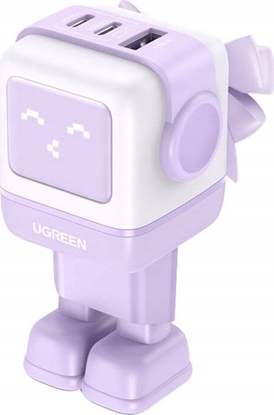Attēls no UGREEN Uno RG 65W 3-Port GaN Fast Charger EU purple