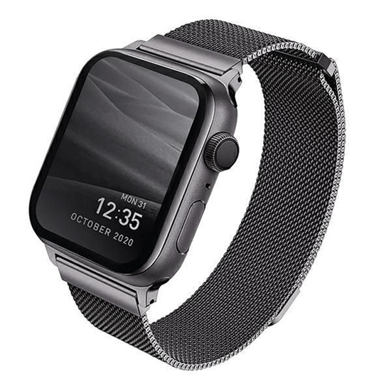 Picture of UNIQ Uniq Dante Stainless Steel strap for Apple Watch 1/2/3/4/5/6/7/8/SE/SE2 38/40/41mm - graphite