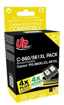 Attēls no UPrint Canon Pack 560561XL 22 ml (Bk) + 18 ml (Cl) PG-560XLCL-561XL