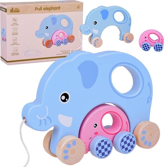 Picture of Urocze Soniki 2w1 Sonik drewniany do cignicia rodzinka ZA5377