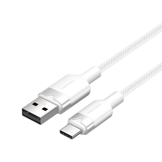 Изображение USB 2.0 A to USB-C 3A cable Vention CTNWF 1M (whit