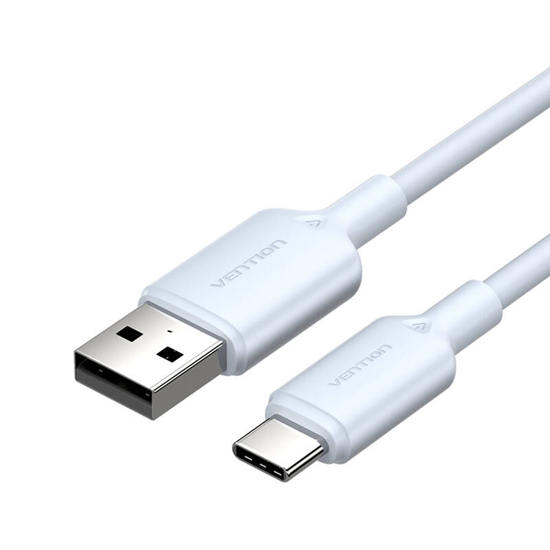 Picture of USB 2.0 A to USB-C 3A cable Vention CTQLF 1M (blue