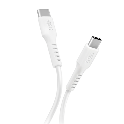 Attēls no USB-C - USB-C 1 meter data and charging cable Whit