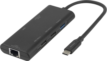 Picture of USB-C prijungimo stotel DELTACO, viena, 1x HDMI, 3x USB-A, RJ45 / USBC-HDMI31 / 1902571