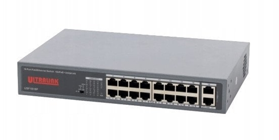 Picture of USF1816P PULSAR Ultralink FastEthernet Switch 16x PoE+, 2xRJ45