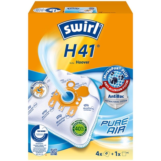 Изображение Vacuum cleaner bag Swirl Bag H 41 AirSpace 1F+4B (179367)