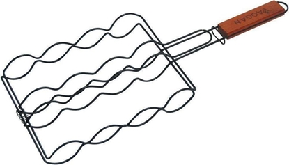 Attēls no Vaggan Ruszt DO GRILLOWANIA KIEBASY SZASZYKÓW kratka siatka zamykana na grilla