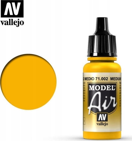 Picture of Vallejo Vallejo: 71.002 - Model Air - Medium Yellow (17 ml)