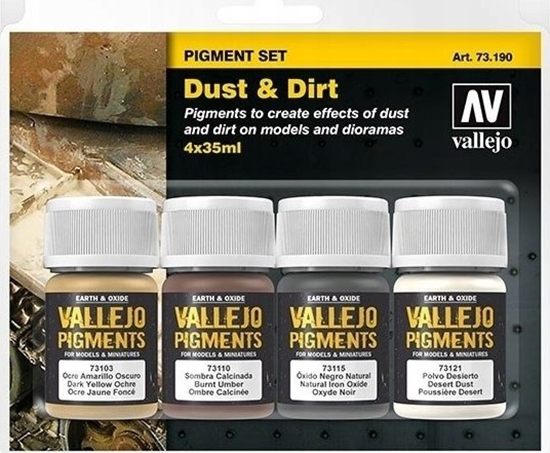 Picture of Vallejo : 73.190 - Pigment Set - Dust & Dirt (4 x 35 ml)