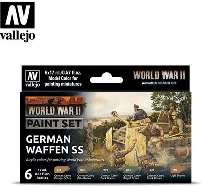 Picture of Vallejo: 70.207 - Model Color - WWII German Waffen SS (6 x 18 ml)