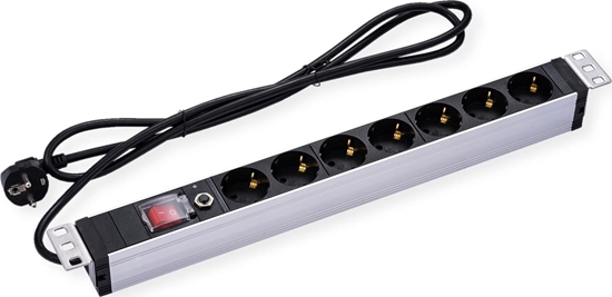 Picture of Value 19" PDU for Cabinets, 7x, 4000W, CEE 7/7 German Type Plug, 3 m
