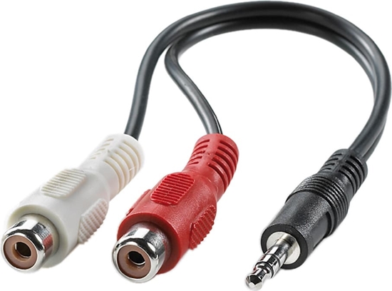 Picture of Value 3.5mm (M) - Cinch (2x M) Cable, black, 0.2 m