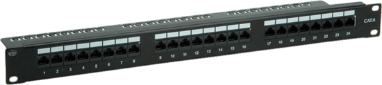 Picture of Value Cat.6 (Class E) 19" Patch Panel, 24 Ports, UTP, black