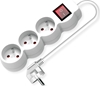 Picture of Value French Power Strip, 3-way, with illuminated Switch, white, 3 m