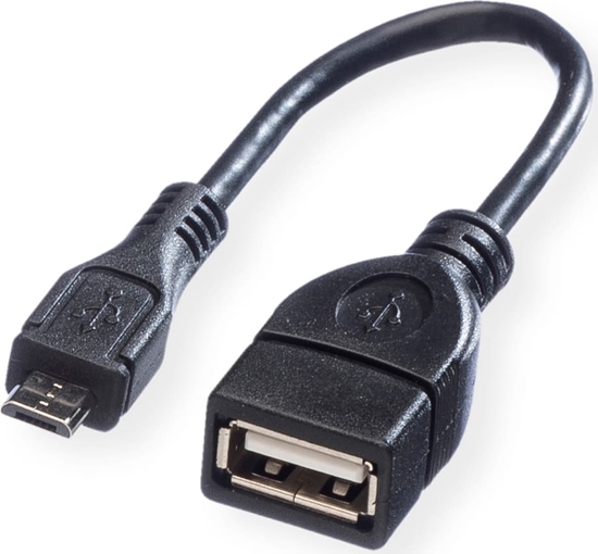 Picture of Value USB 2.0 Cable, A - Micro B, F/M, OTG, 0.15 m
