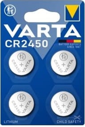 Изображение Varta Batterie Knopfzelle CR2450 3V 570mAh Lithium      4St.