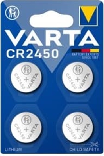 Picture of Varta Batterie Knopfzelle CR2450 3V 570mAh Lithium      4St.
