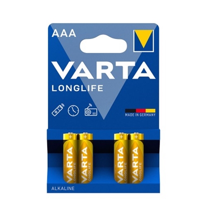 Attēls no VARTA Longlife Alkaline Battery AAA (1,5V) B4