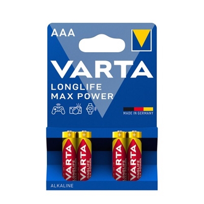 Attēls no VARTA Longlife Max Power Alkaline Battery AAA (1,5V) B4