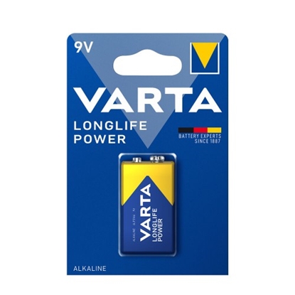 Attēls no VARTA Longlife Power Alkaline Battery 9V (1,5V) B1
