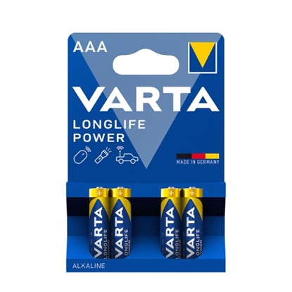 Attēls no VARTA Longlife Power Alkaline Battery AAA (1,5V) B4