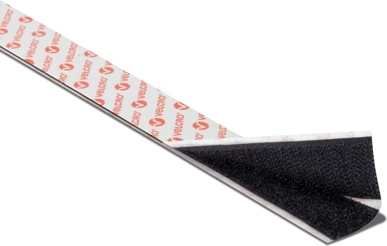 Picture of Velcro ® Klettband Selbstklebend, Haken & Flausch 20mm x1m Schwarz