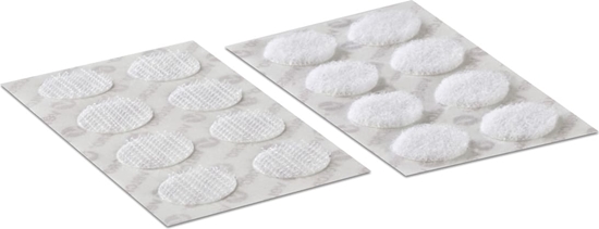 Picture of Velcro ® Klettpunkte Selbstklebend, Haken & Flausch 16mm x 16 sets Weiß